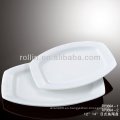 Vajilla agradable de cerámica blanca de porcelana